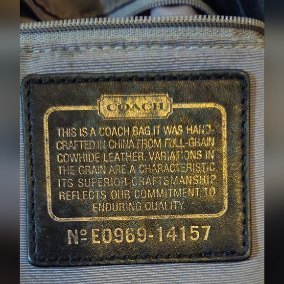 Coach Parker Black Leather Hobo Bag with Knot Tie Handle - Picture 11 of 12